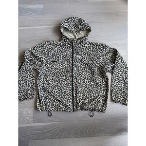 MEDIUM STUSSY Lightweight Hooded Jacket Cheetah Print Nylon Zip Up Mens ✅❤️ NEW